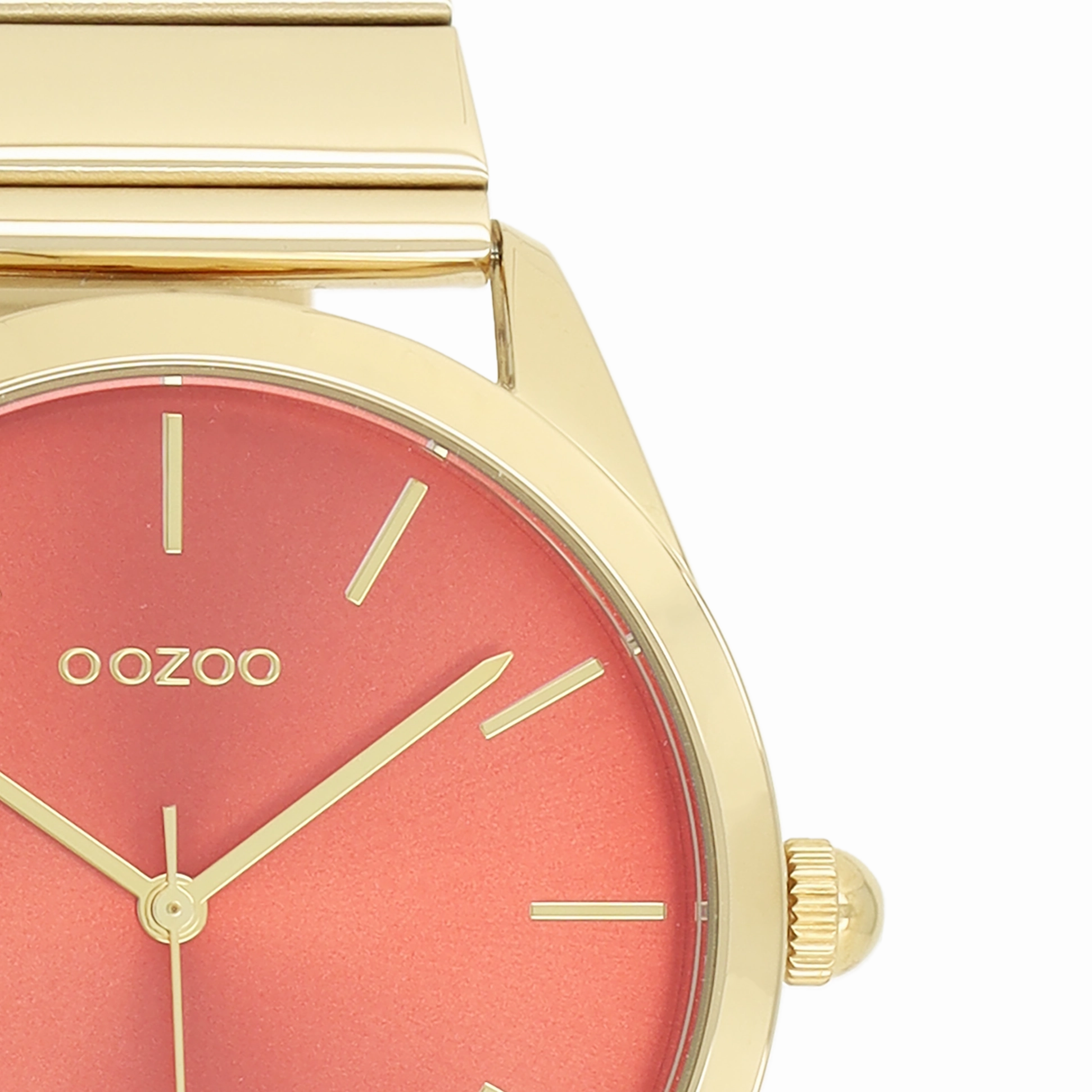 Gold coloured OOZOO watch with stainless steel bracelet - C11518