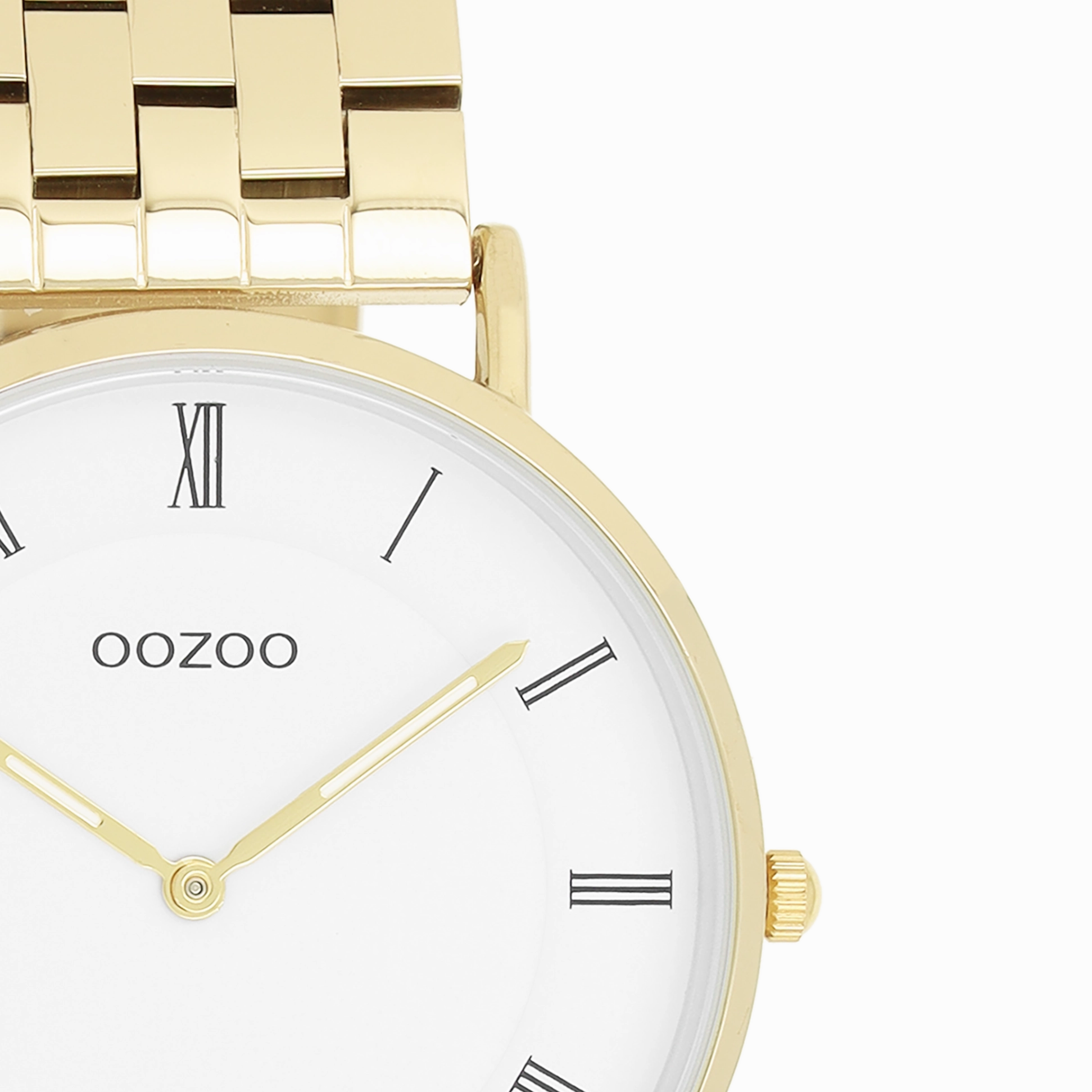 Gold coloured OOZOO watch with stainless steel bracelet - C20369