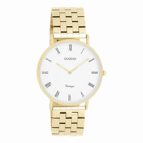 Gold coloured OOZOO watch with stainless steel bracelet - C20369