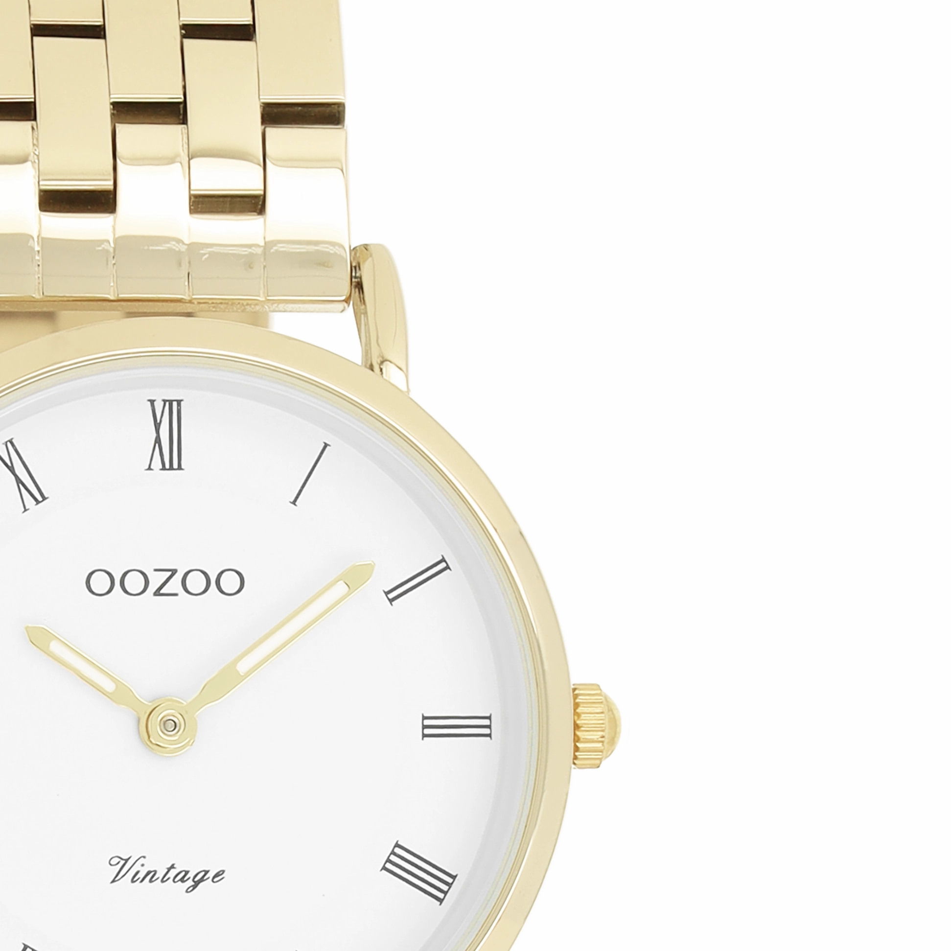 Gold coloured OOZOO watch with stainless steel bracelet - C20376