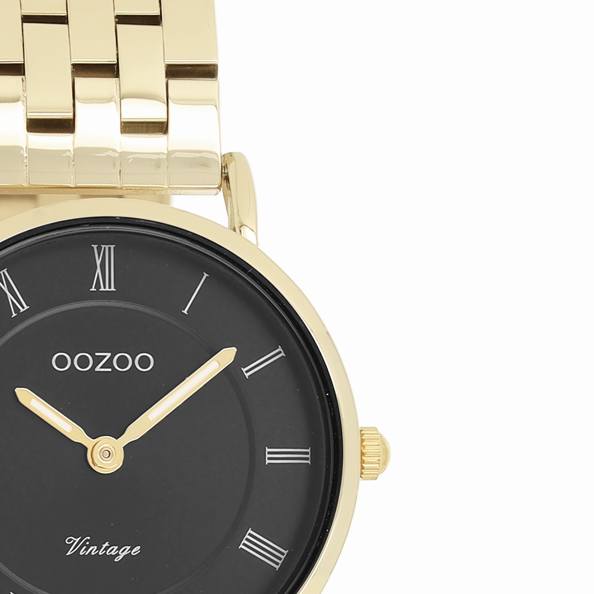 Gold coloured OOZOO watch with stainless steel bracelet - C20378