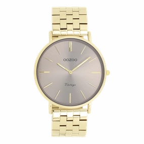 Gold coloured OOZOO watch with stainless steel bracelet - C20403