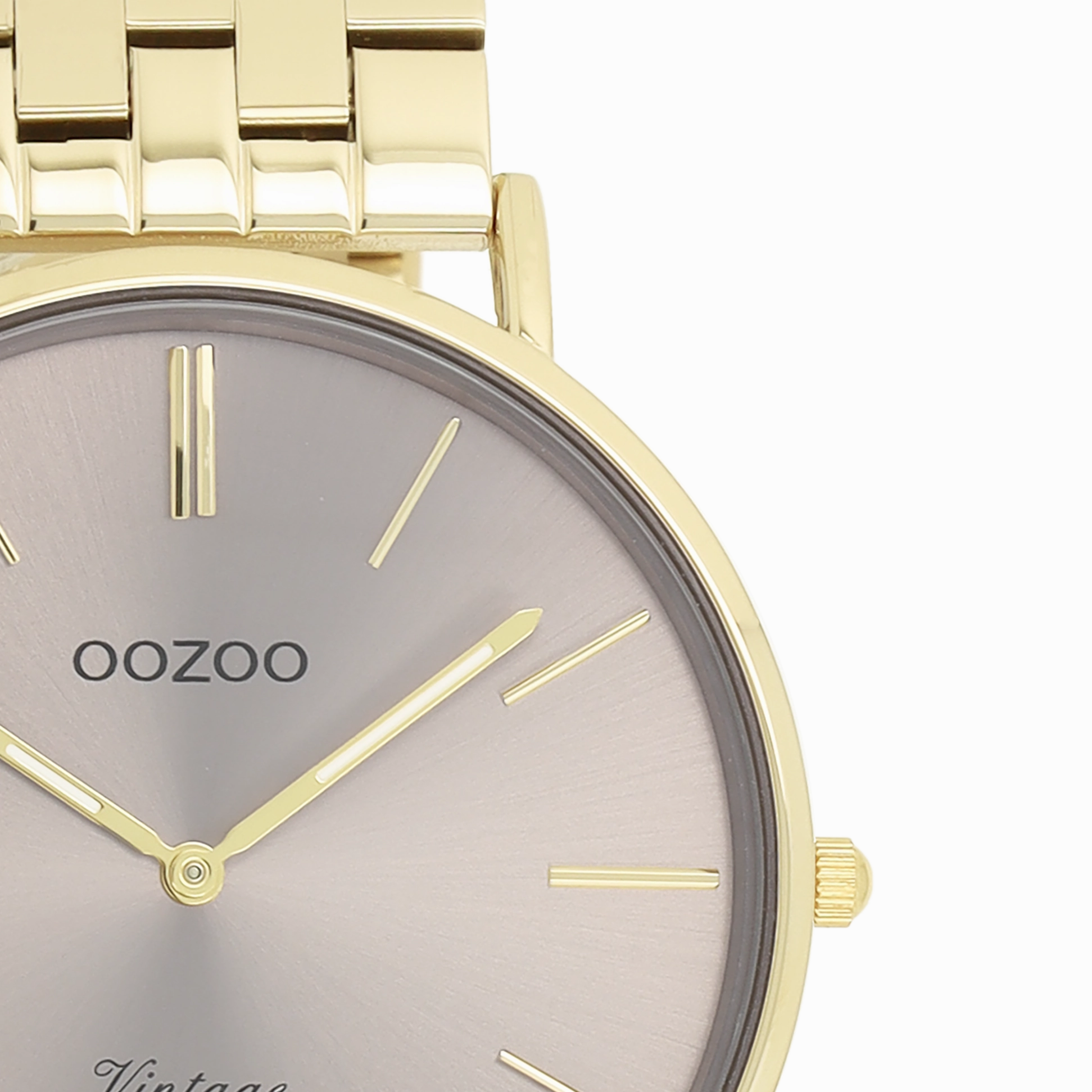 Gold coloured OOZOO watch with stainless steel bracelet - C20403