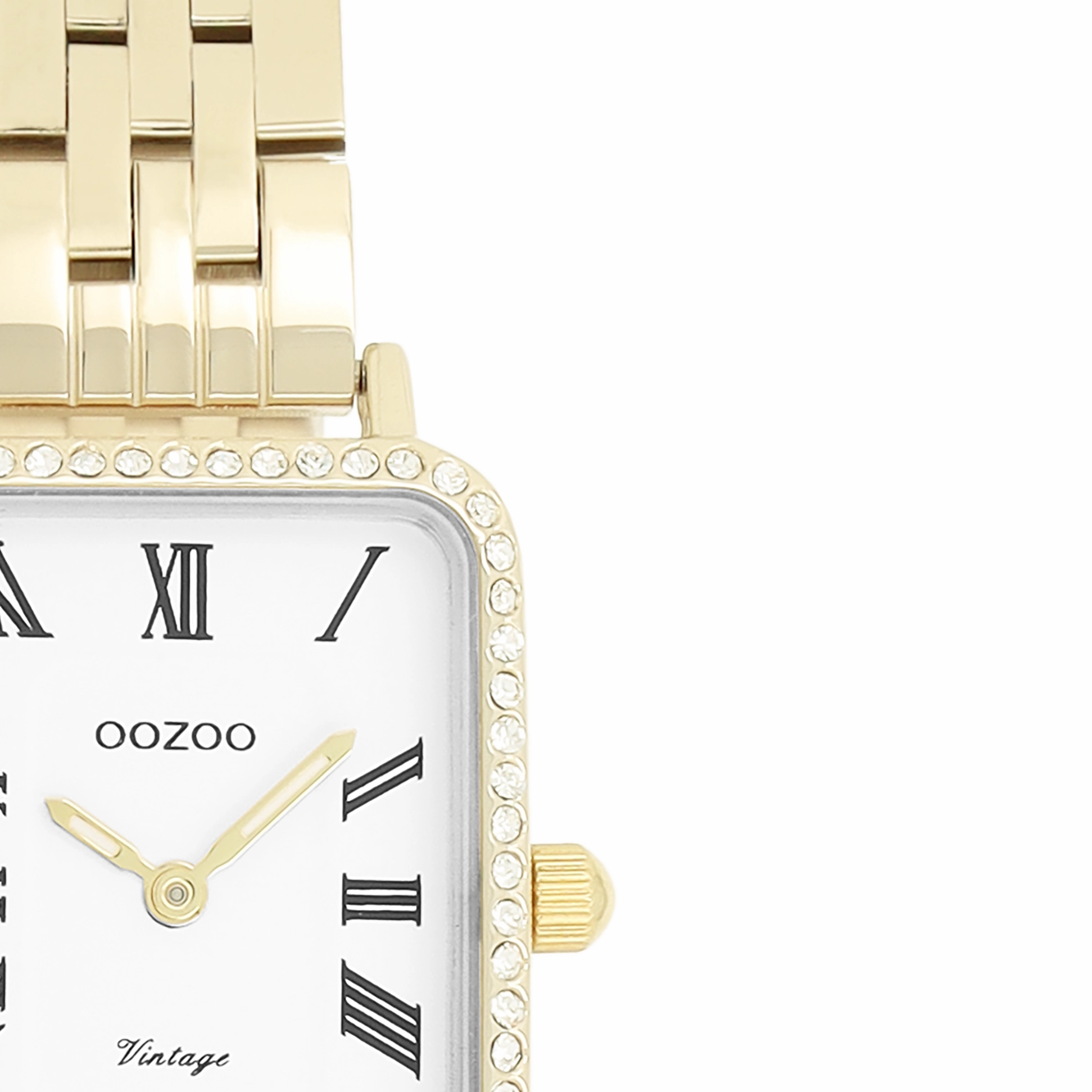Gold coloured OOZOO watch with stainless steel bracelet - C20414