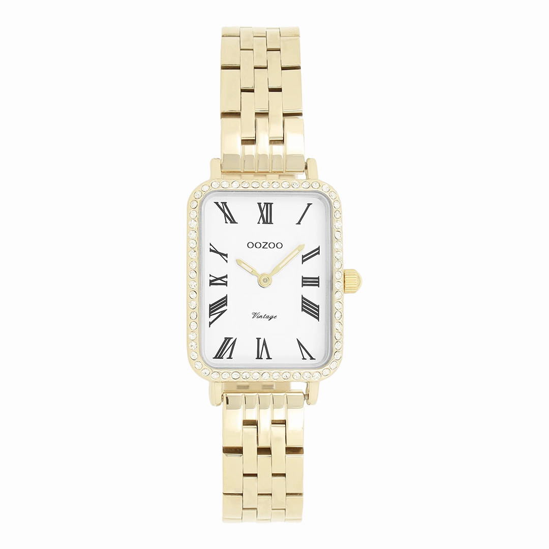 Gold coloured OOZOO watch with stainless steel bracelet - C20414