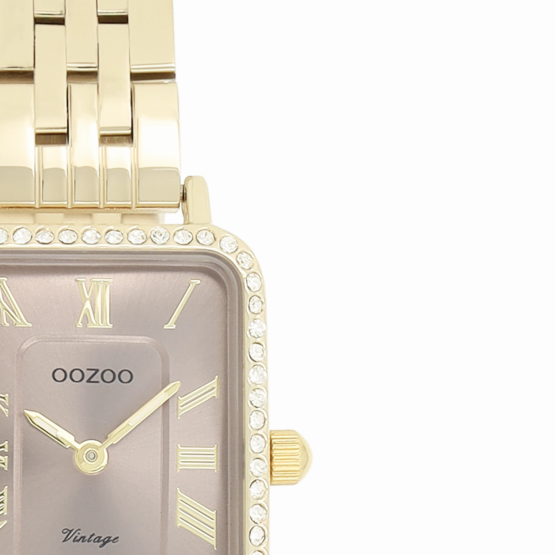 Gold coloured OOZOO watch with stainless steel bracelet - C20415