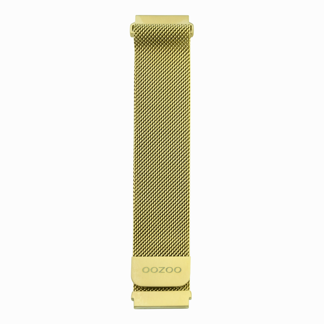 Gold OOZOO metal mesh bracelet with gold clasp