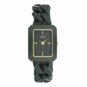 Green OOZOO watch with chain bracelet - C11279