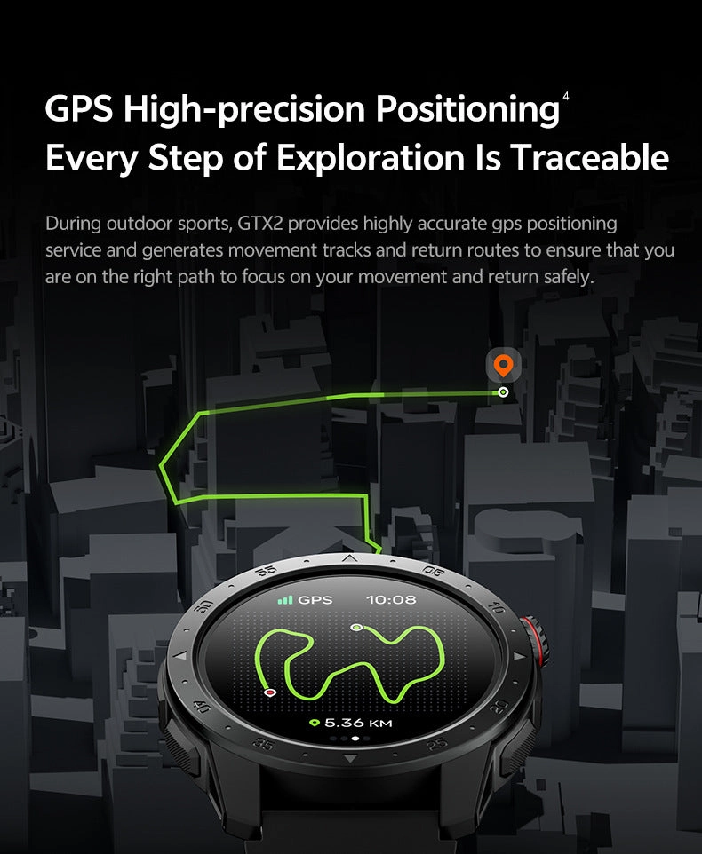 GTX2 Outdoor GPS smart watch with Compass Waterproof Smartwatch