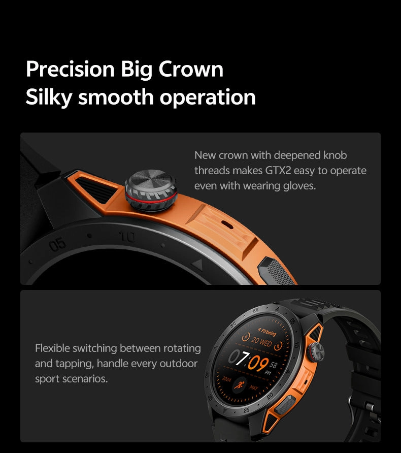 GTX2 Outdoor GPS smart watch with Compass Waterproof Smartwatch