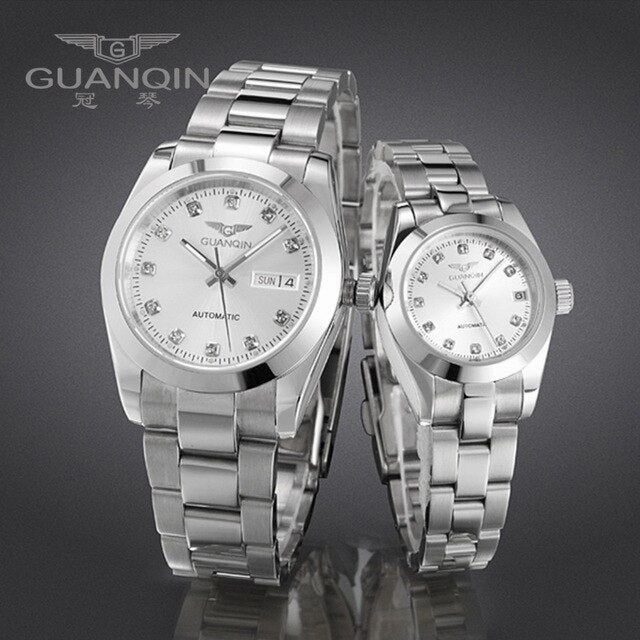 GUANQIN Luxury Lovers watches Original Top Brand Luxury Couple Watches WristWatch Fashion Waterproof Men and Women  Wristwatches