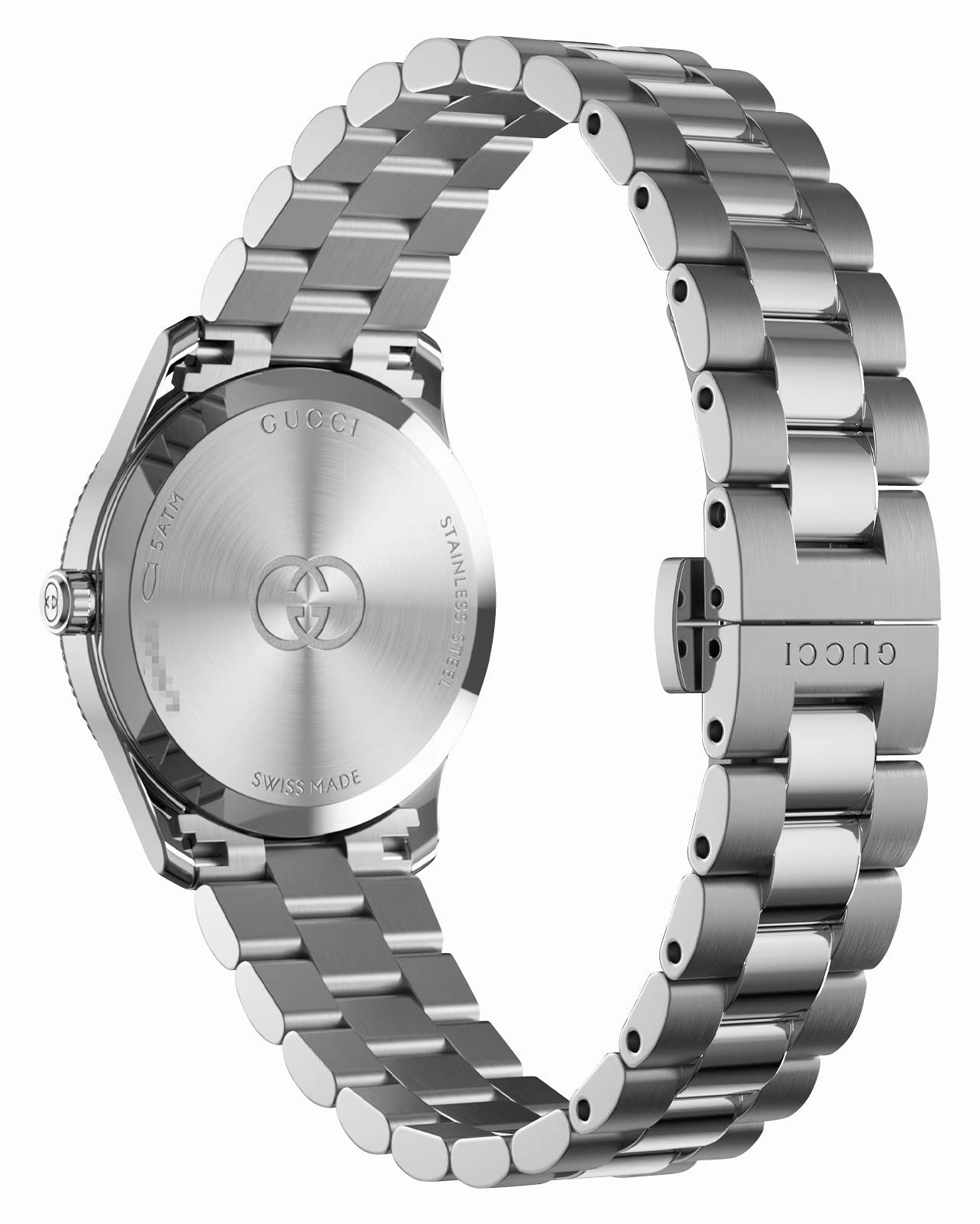 Gucci G-Timeless Stainless Steel Pink Mother-of-Pearl Dial Diamonds Quartz Womens Watch YA1265062