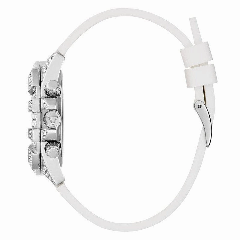 Guess 40th Anniversary Special Edition Ladies White Silver Tone Multi-function Watch