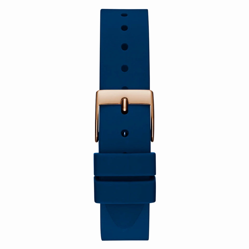 Guess 40th Iconic Logo Analog Blue Silicone Strap Women Watch GW0745L4