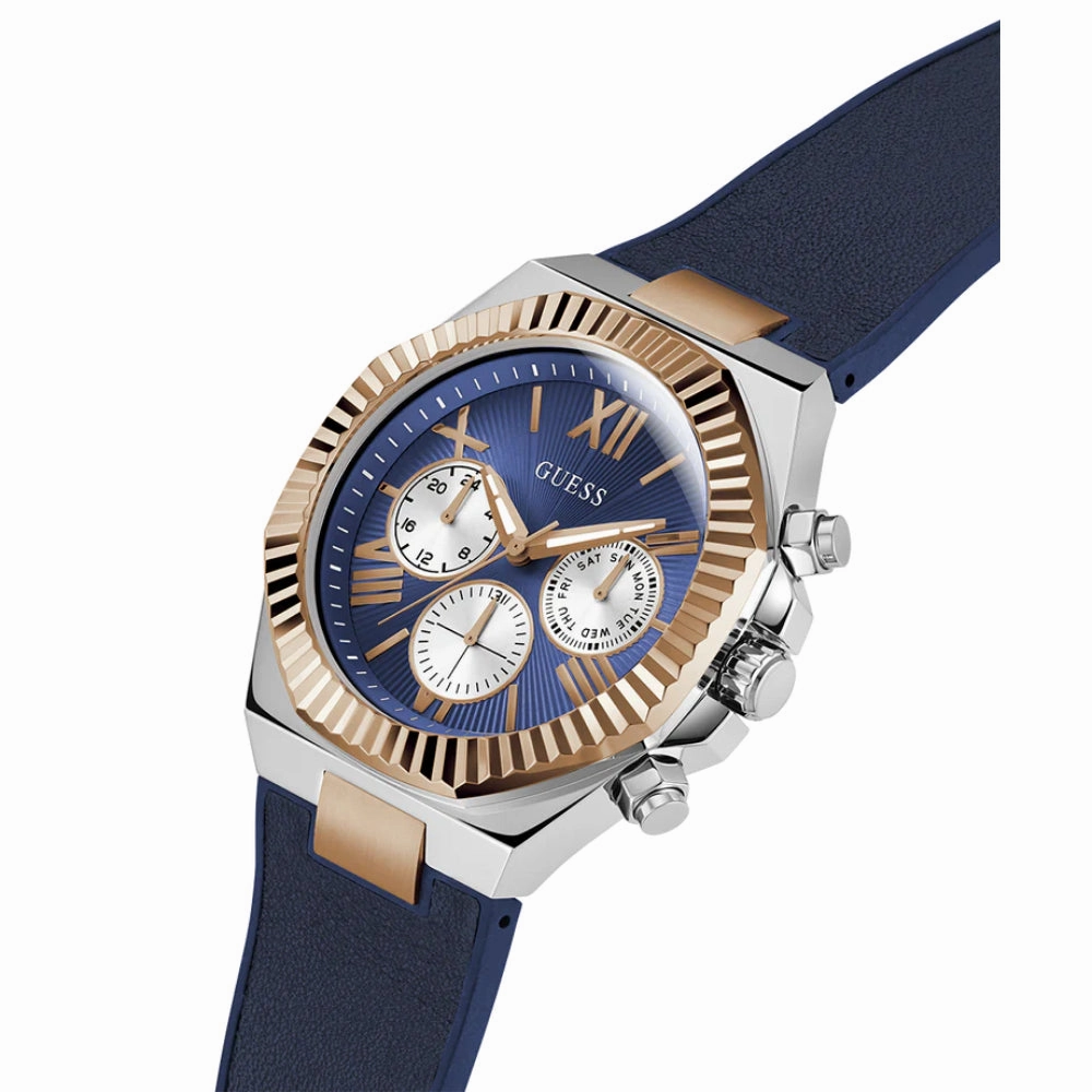 Guess Analog Blue Silicone Strap Men Watch GW0791G2