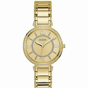 Guess Analog Gold Dial & Stainless Steel Strap Women Watch GW0588L1