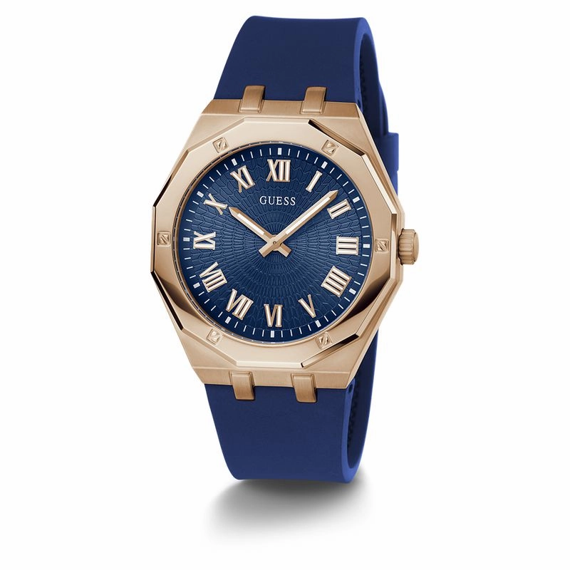 Guess Asset Blue Dial Analog Watch