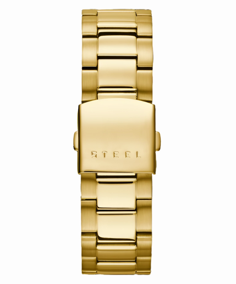 Guess Atlas Black Dial Gold Tone Watch W0668G8