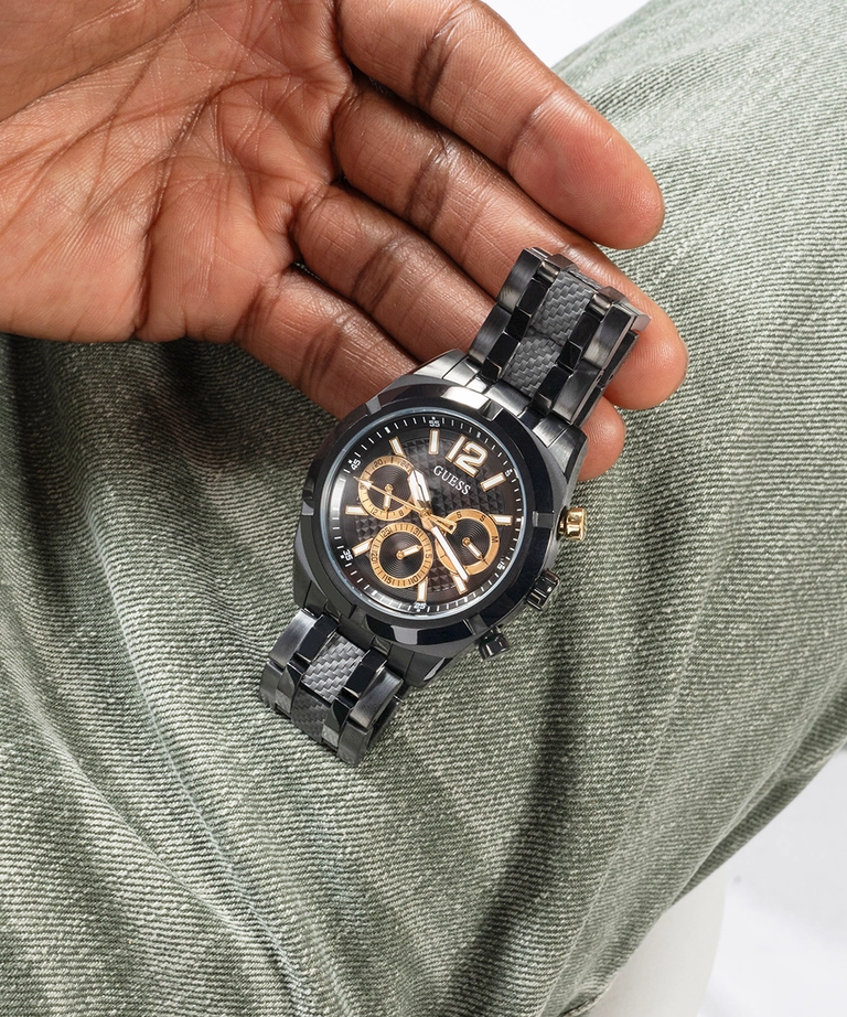 Guess Black Dial Black Tone Multi-function Watch GW0714G4