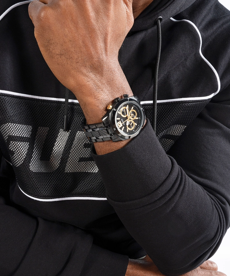 Guess Black Dial Black Tone Multi-function Watch GW0714G4