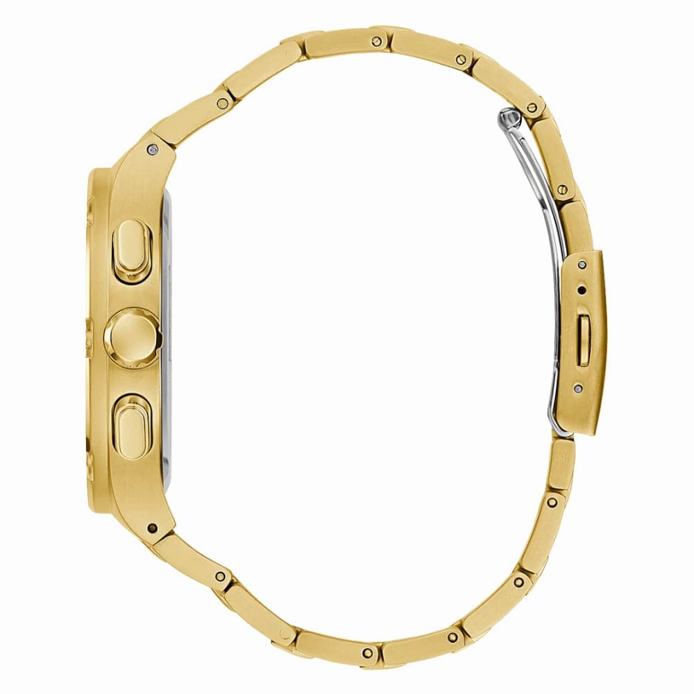 Guess Chronograph Black Dial Gold Stainless Steel Strap Men Watch GW0572G2