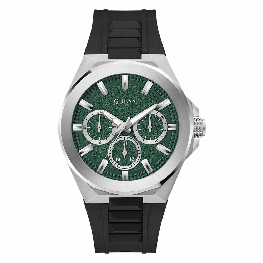 Guess Chronograph Black Silicone Strap Men Watch GW0799G3