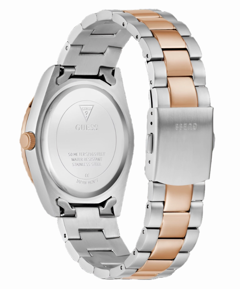 Guess CONNOISSEUR Silver Dial Two Tone Stainless Steel Watch GW0265G13