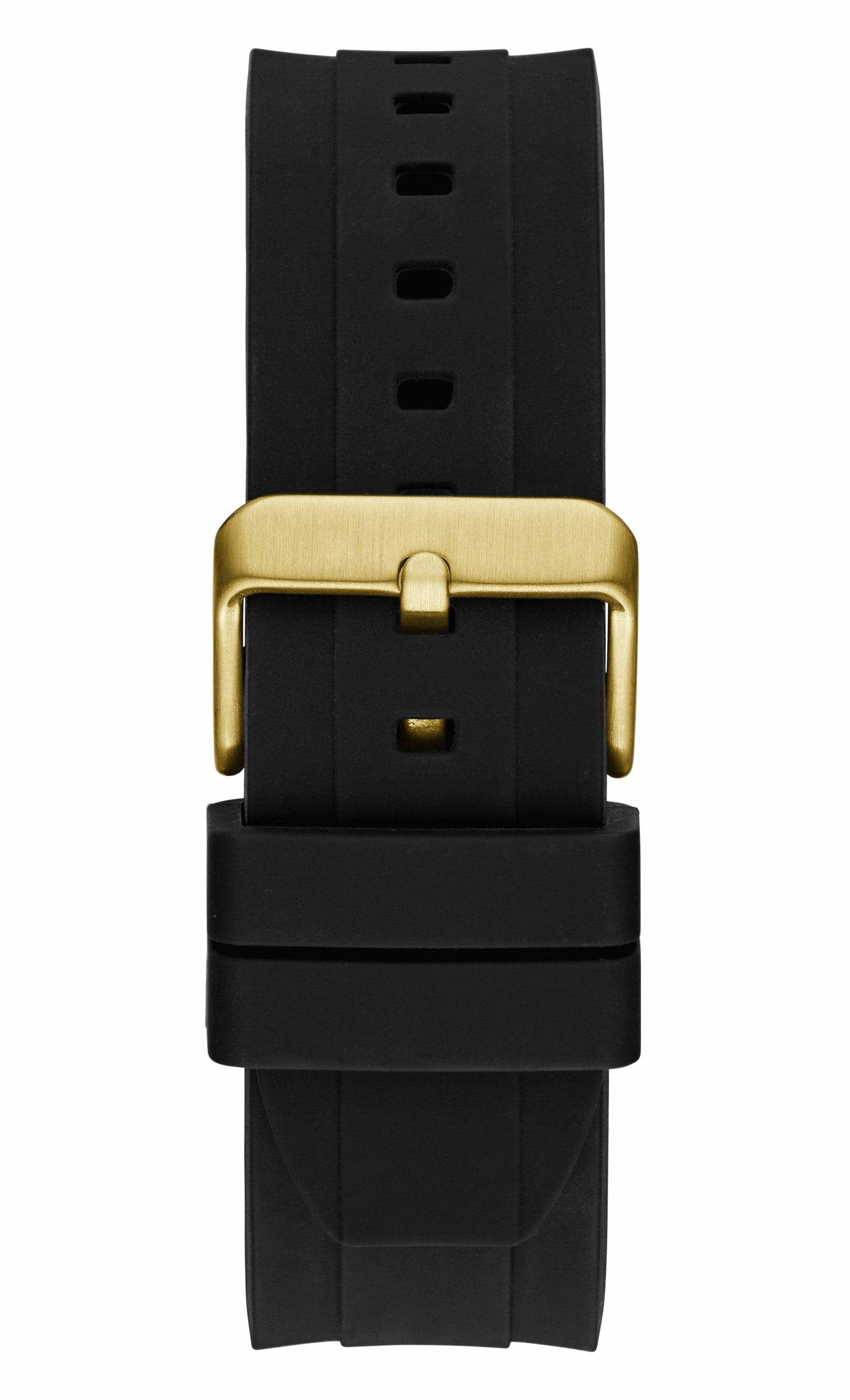Guess Empire Black Dial Rubber Strap Watch GW0583G2