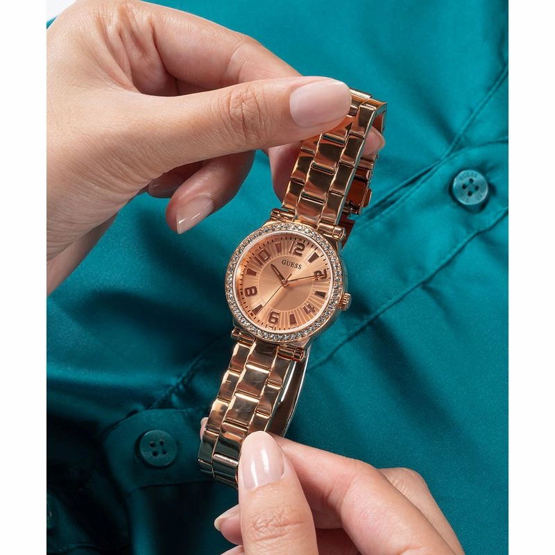 Guess Fawn Rose Gold Dial Analog Watch