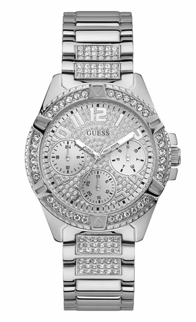 Guess Frontier Silver Dial Stainless Steel Watch W1156L1