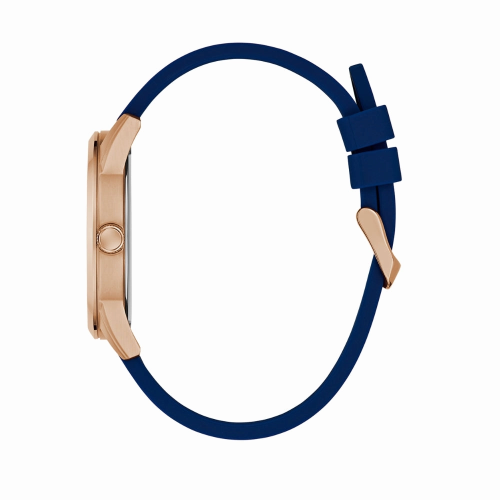 GUESS GW0805G3 BLUE DIAL ROSE GOLD TONE ANALOG WATCH