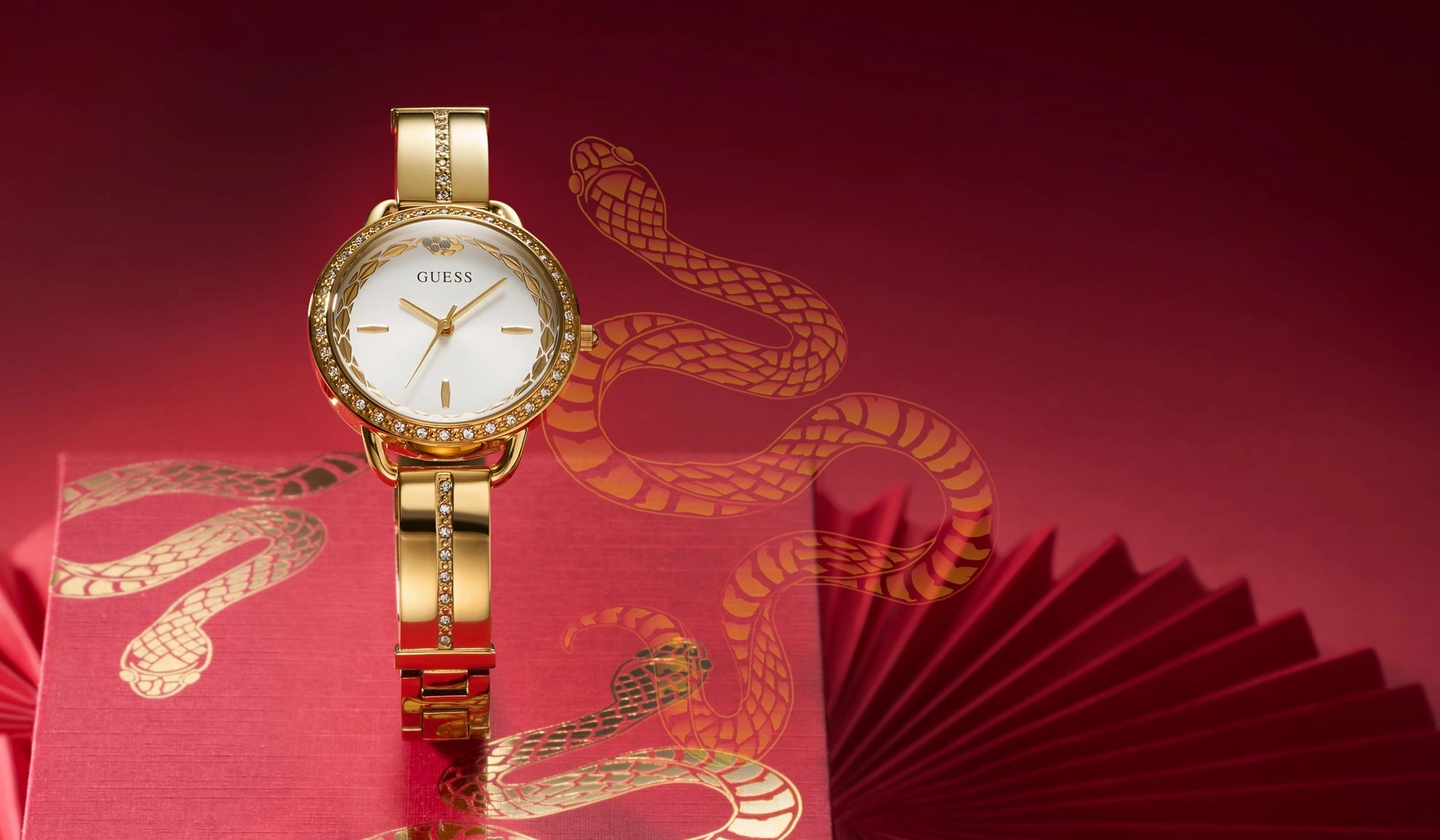 GUESS GW0856L1 LIMITED EDITION LUNAR NEW YEAR GOLD BRACELET WATCH