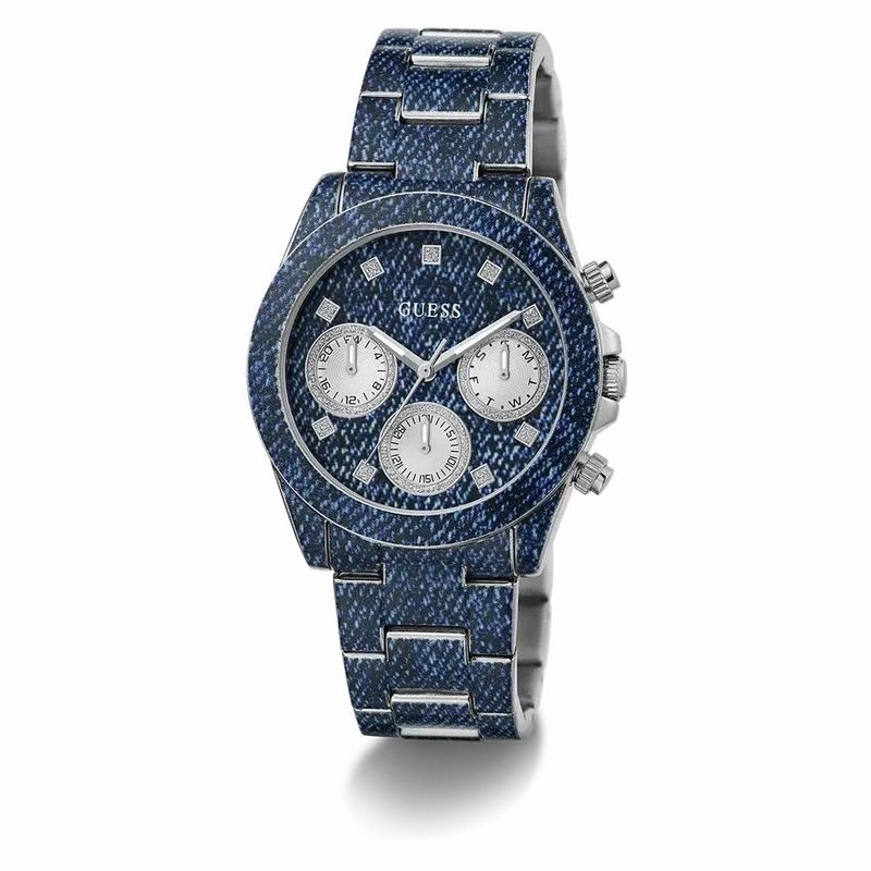 Guess Indigo Blue Dial Multifunction Watch