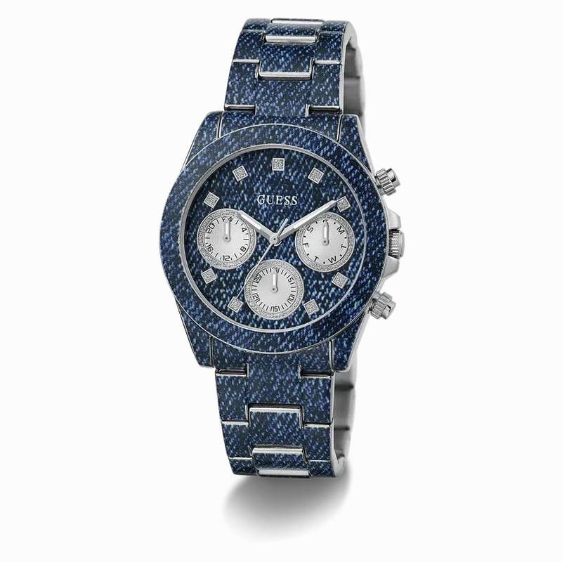 Guess Indigo Blue Dial Multifunction Watch