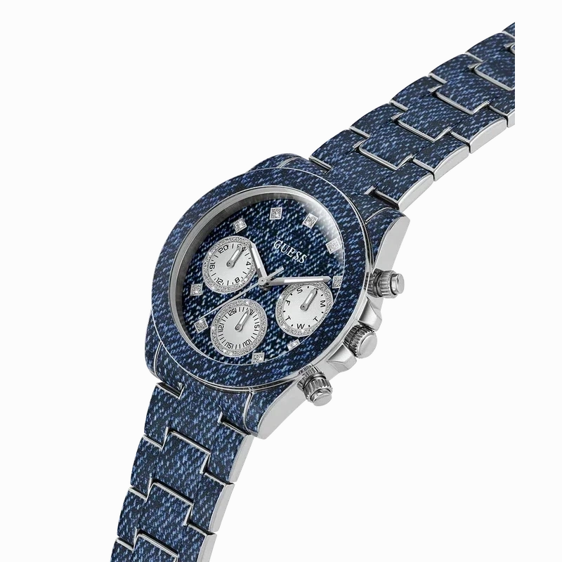 Guess Indigo Blue Dial Multifunction Watch