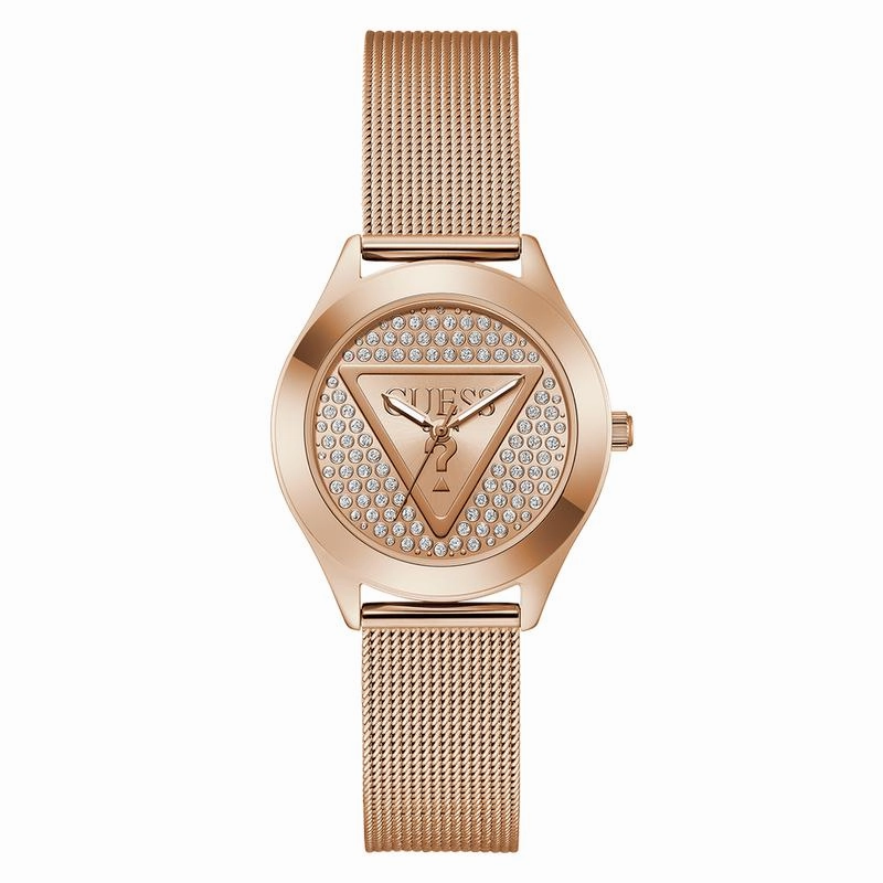 Guess Ladies Rose Gold Tone Analog Watch