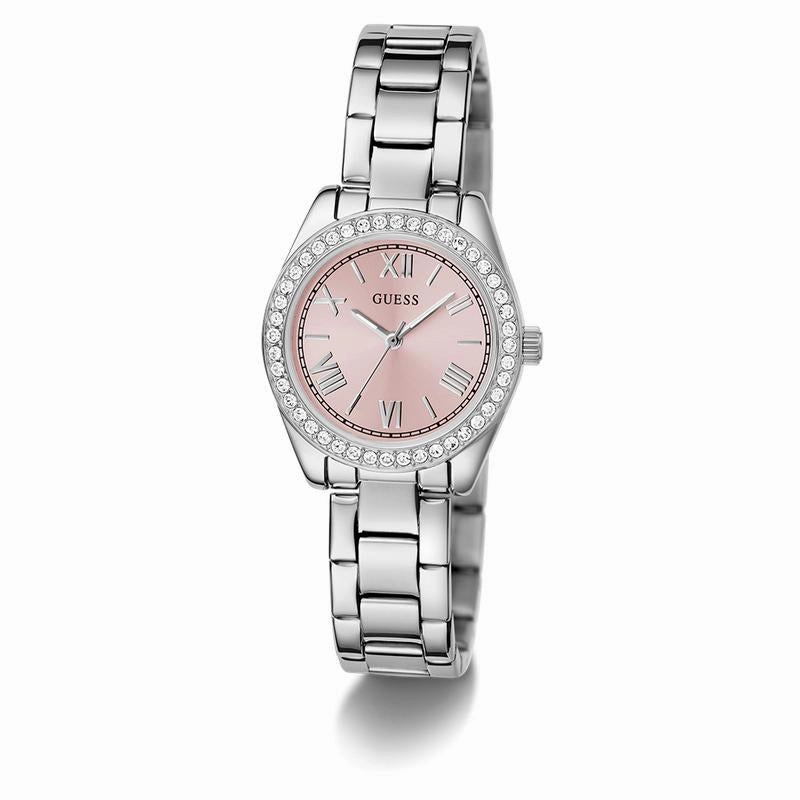 Guess Ladies Silver Tone Analog Watch