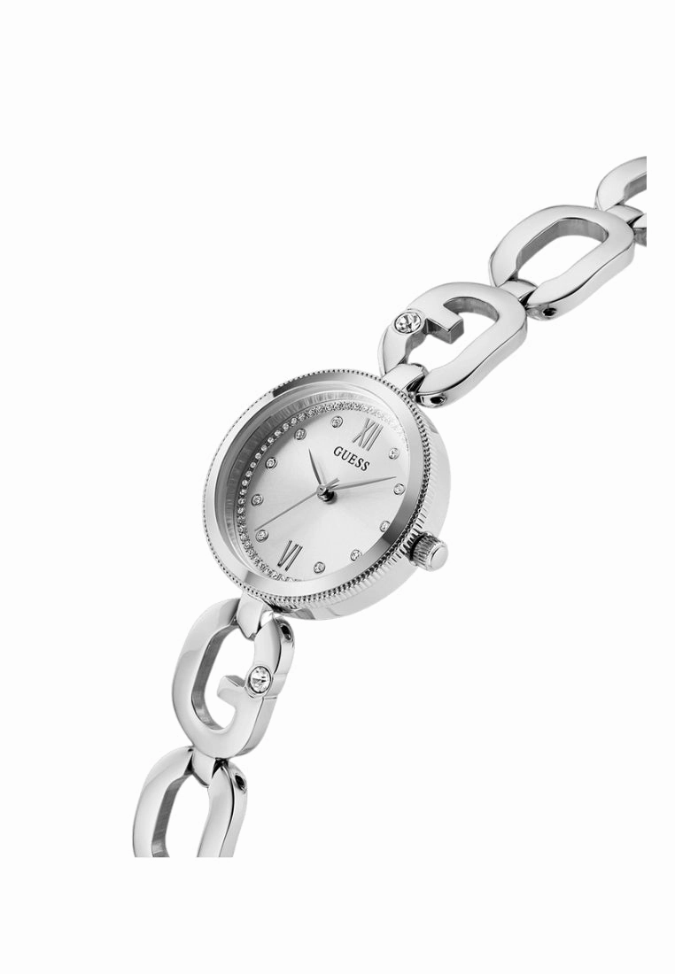 Guess Ladies Silver Tone G-Links Analog Watch GW0759L1