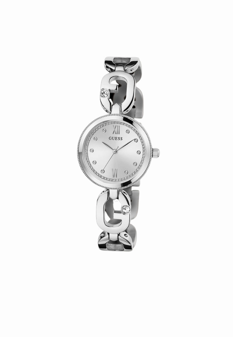 Guess Ladies Silver Tone G-Links Analog Watch GW0759L1