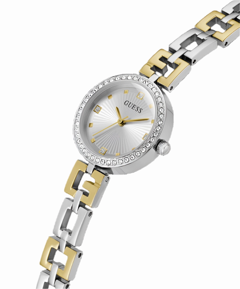 Guess Lady G Silver Dial Two Tone Stainless Steel Watch GW0656L1