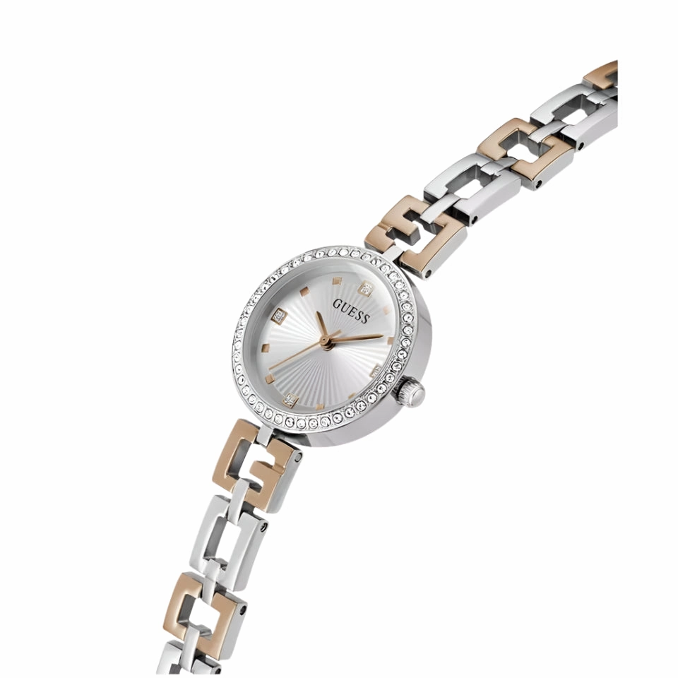 Guess Lady G Silver Dial Two Tone Stainless Steel Watch GW0656L2