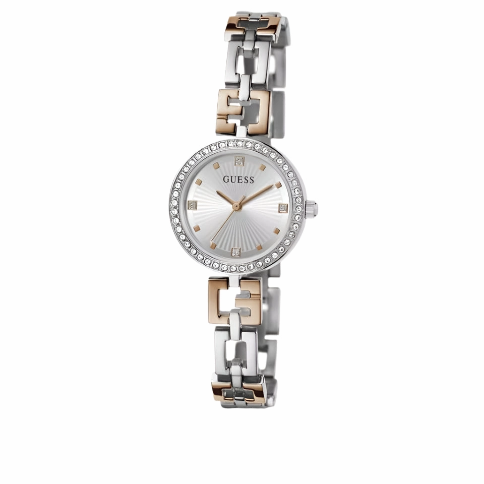 Guess Lady G Silver Dial Two Tone Stainless Steel Watch GW0656L2