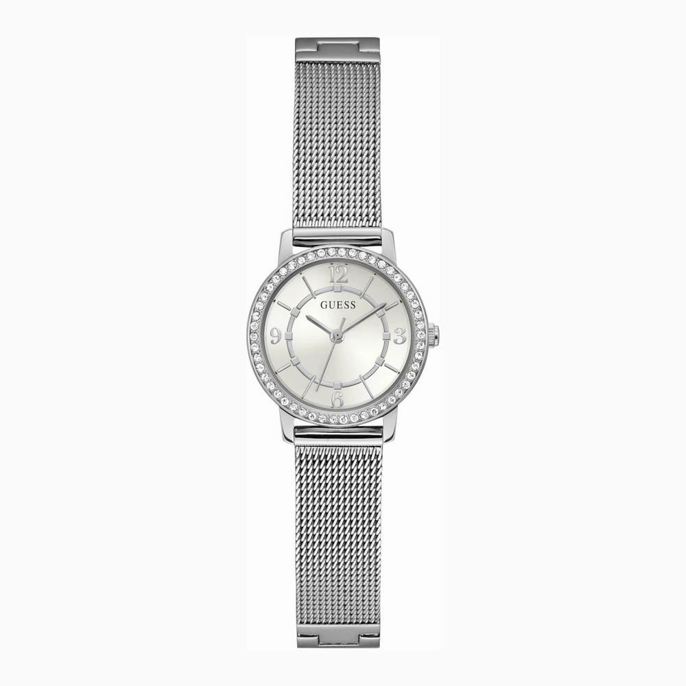 Guess Melody Dames Horloge Silver Tone Mesh Women's Watch GW0534L1