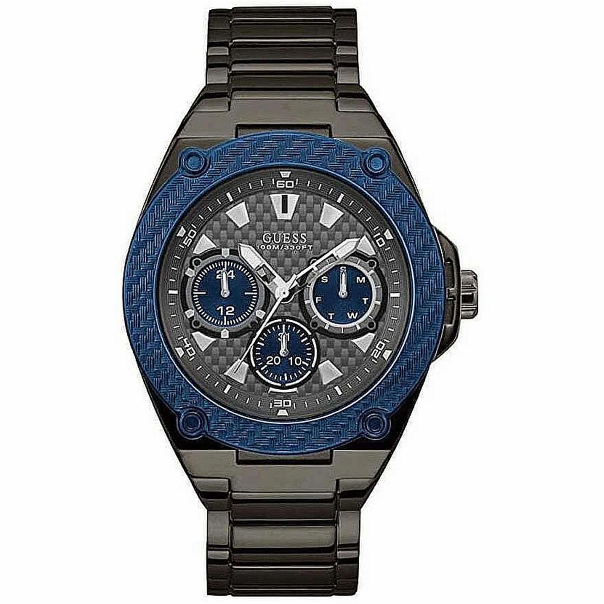 Guess Men's Watch - Classic Quartz Date Display Grey Dial Gunmetal Steel | W1305G3
