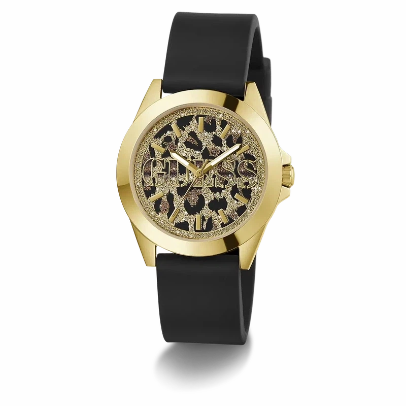 Guess Menagerie Animal Print Dial Analogue Watch