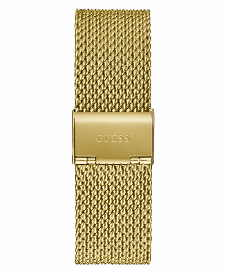 Guess Reputation Black Dial Gold Tone Analog Watch GW0710G2