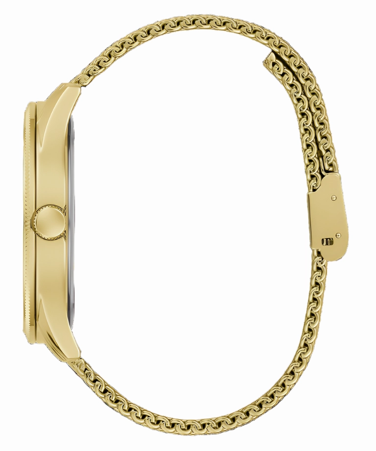 Guess Reputation Black Dial Gold Tone Analog Watch GW0710G2