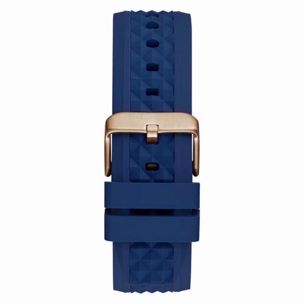 Guess Rose Gold Tone Multi-Function Black Silicone Strap Men's Watch GW0729G3