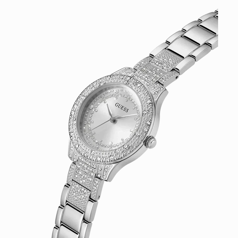 Guess Shooting Star Silver Dial Analogue Watch