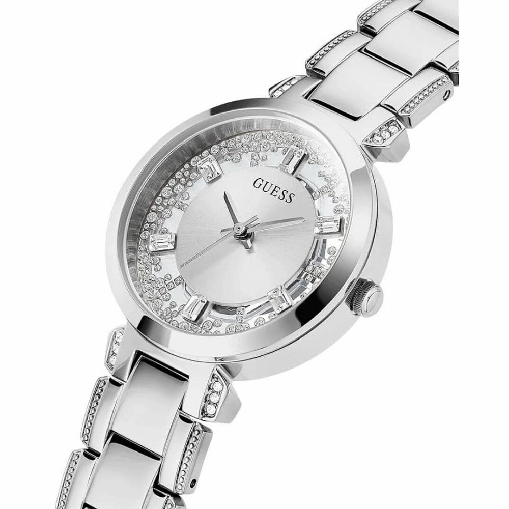 GUESS SILVER STAINLESS STEEL WOMEN WATCH GW0470L1